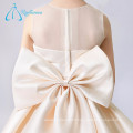 Simple Scoop Knee Length Sashes Bow Stain Tulle Fleurs Girl Dresses Wedding